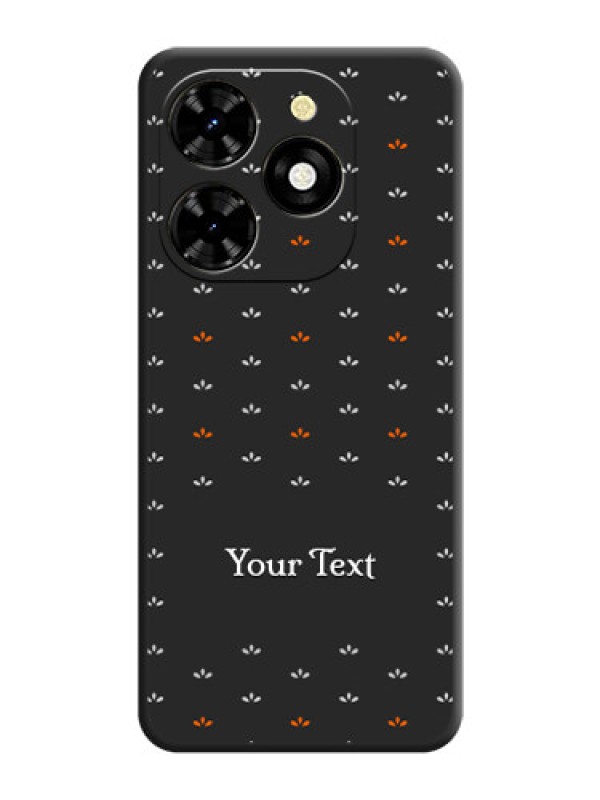 Custom Simple Pattern With Custom Text On Space Black Personalized Soft Matte Phone Covers - Tecno Spark 20C