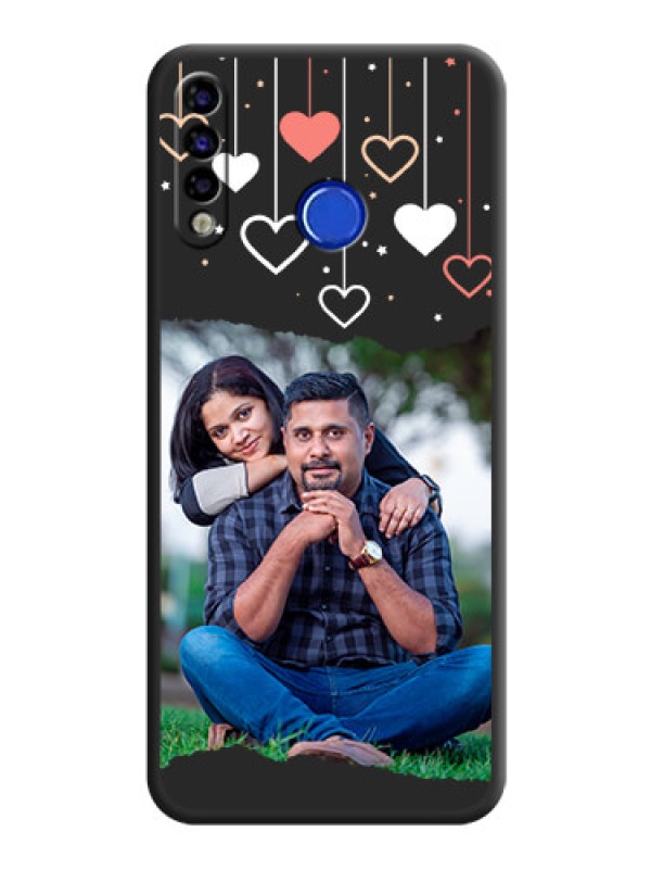 Custom Love Hangings with Splash Wave Picture on Space Black Custom Soft Matte Phone Back Cover - Tecno Spark 4