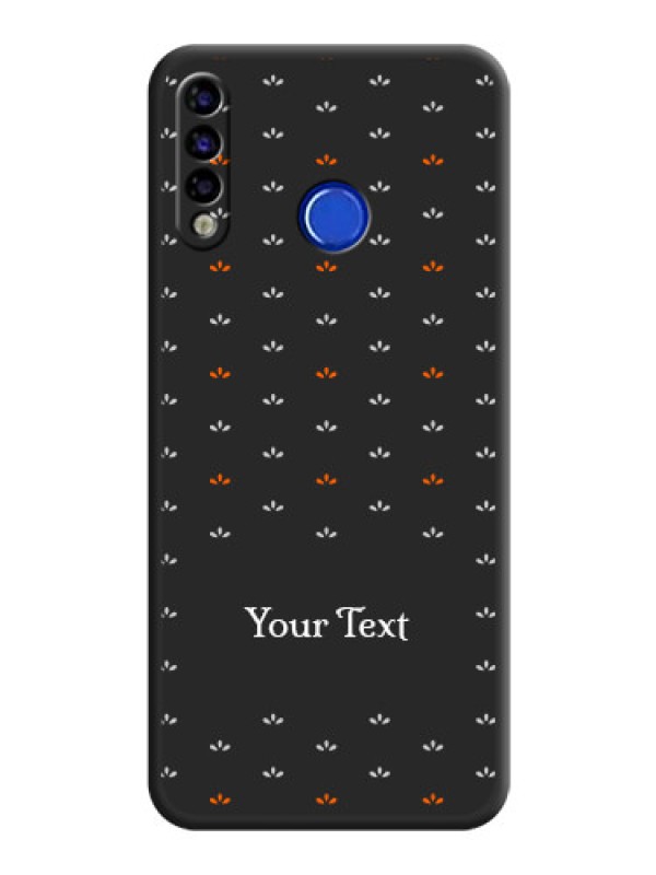 Custom Simple Pattern With Custom Text On Space Black Personalized Soft Matte Phone Covers -Tecno Spark 4