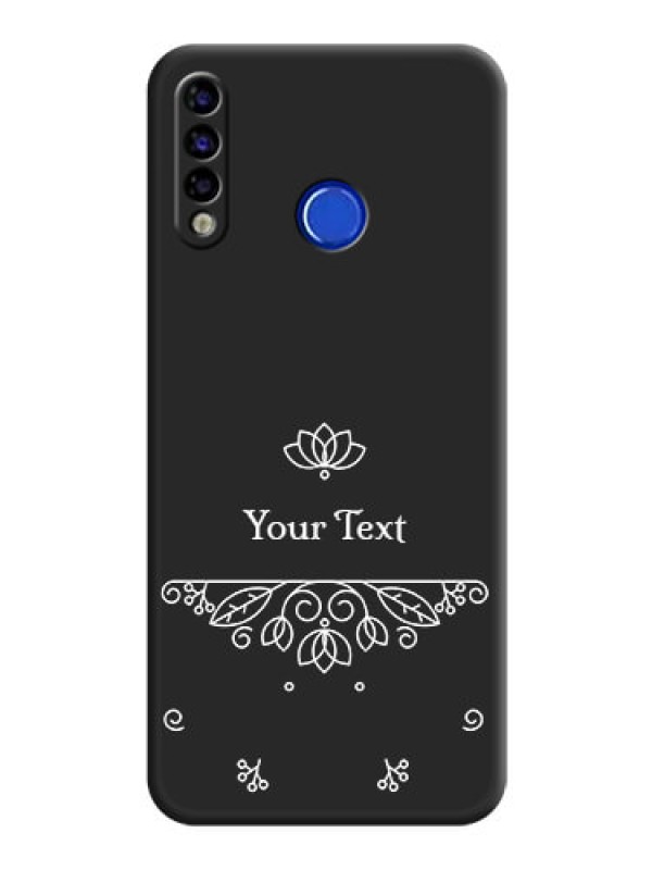 Custom Lotus Garden Custom Text On Space Black Personalized Soft Matte Phone Covers -Tecno Spark 4