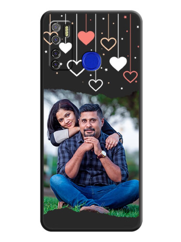 Custom Love Hangings with Splash Wave Picture on Space Black Custom Soft Matte Phone Back Cover - Tecno Spark 5 Pro