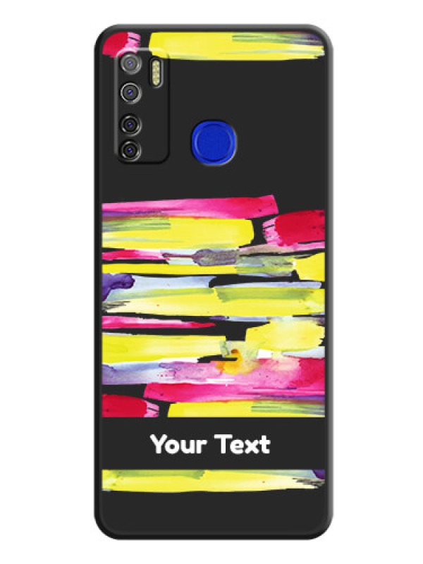 Custom Brush Coloured on Space Black Personalized Soft Matte Phone Covers - Tecno Spark 5 Pro