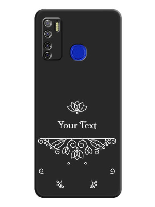 Custom Lotus Garden Custom Text On Space Black Personalized Soft Matte Phone Covers -Tecno Spark 5 Pro