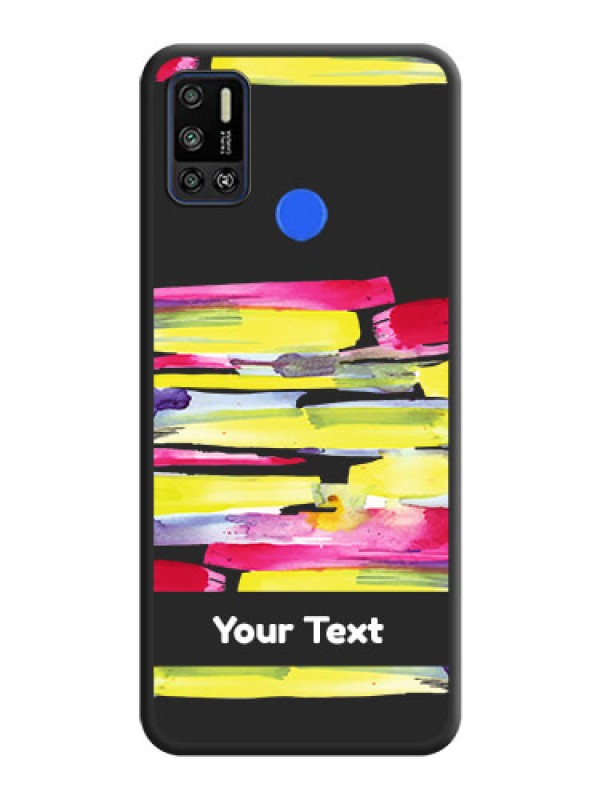Custom Brush Coloured on Space Black Personalized Soft Matte Phone Covers - Tecno Spark 6 Air