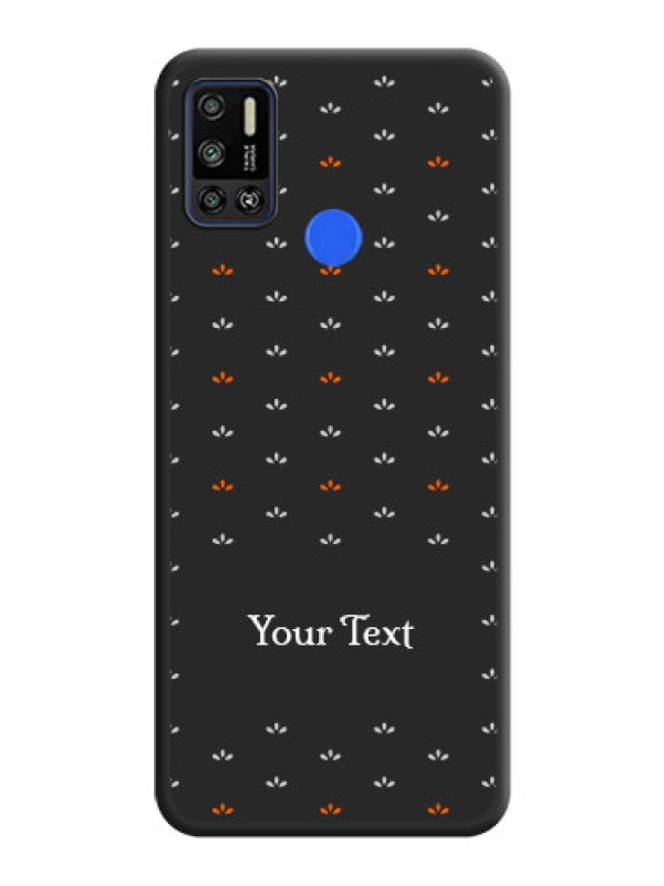 Custom Simple Pattern With Custom Text On Space Black Personalized Soft Matte Phone Covers -Tecno Spark 6 Air
