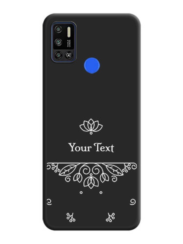 Custom Lotus Garden Custom Text On Space Black Personalized Soft Matte Phone Covers -Tecno Spark 6 Air