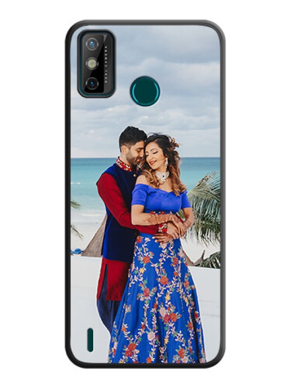 Custom Full Single Pic Upload On Space Black Personalized Soft Matte Phone Covers -Tecno Spark 6 Go