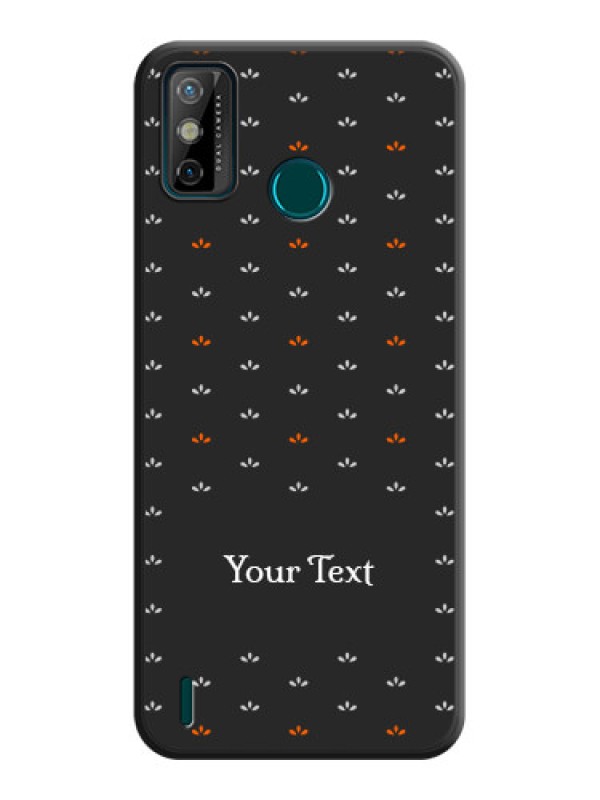 Custom Simple Pattern With Custom Text On Space Black Personalized Soft Matte Phone Covers -Tecno Spark 6 Go