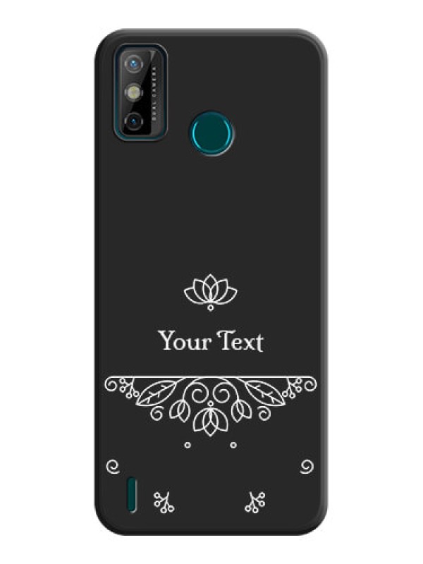Custom Lotus Garden Custom Text On Space Black Personalized Soft Matte Phone Covers -Tecno Spark 6 Go