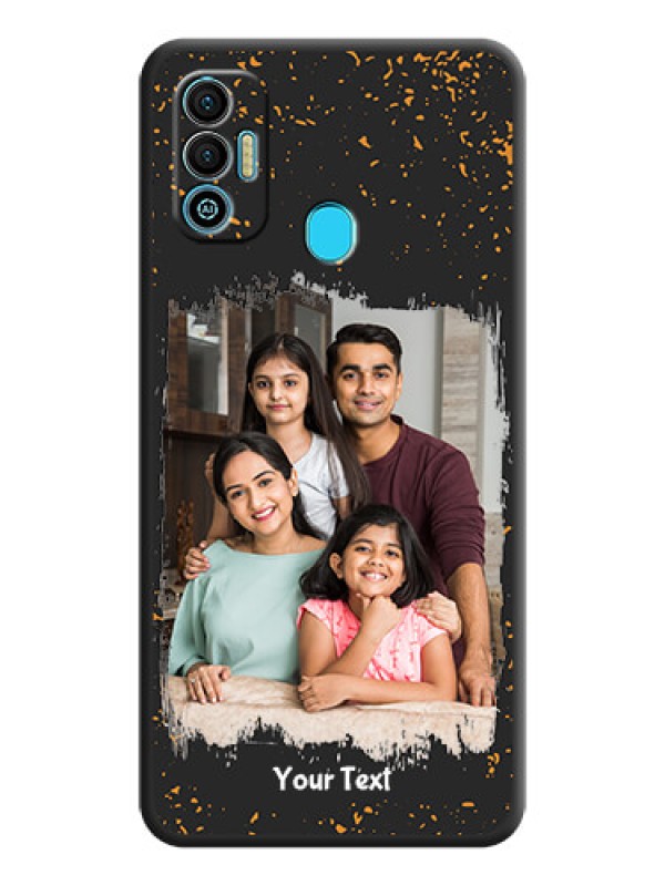 Custom Spray Free Design on Photo on Space Black Soft Matte Phone Cover - Tecno Spark 7T