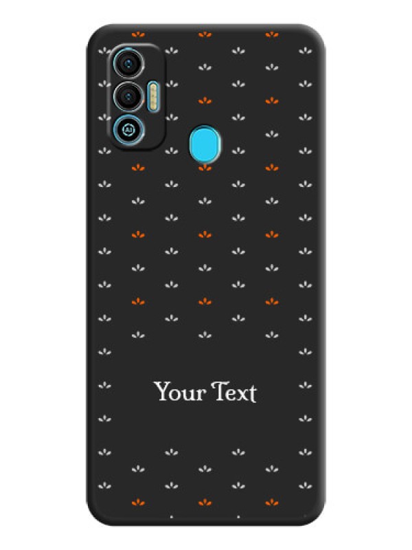 Custom Simple Pattern With Custom Text On Space Black Personalized Soft Matte Phone Covers -Tecno Spark 7T