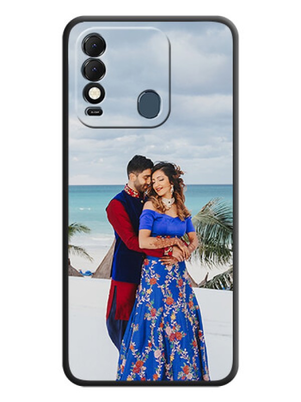 Custom Full Single Pic Upload On Space Black Personalized Soft Matte Phone Covers -Tecno Spark 8