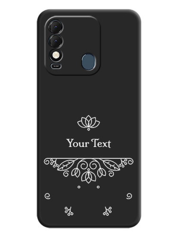 Custom Lotus Garden Custom Text On Space Black Personalized Soft Matte Phone Covers -Tecno Spark 8