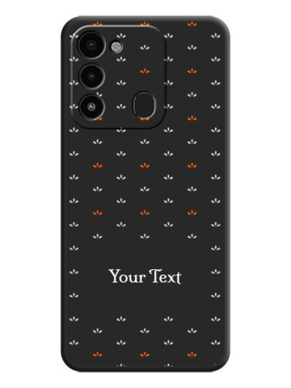 Custom Simple Pattern With Custom Text On Space Black Personalized Soft Matte Phone Covers -Tecno Spark 8C