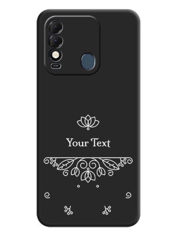 Custom Lotus Garden Custom Text On Space Black Personalized Soft Matte Phone Covers -Tecno Spark 8T
