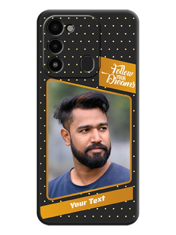 Custom Follow Your Dreams with White Dots on Space Black Custom Soft Matte Phone Cases - Tecno Spark 9