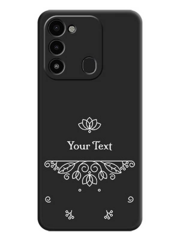 Custom Lotus Garden Custom Text On Space Black Personalized Soft Matte Phone Covers -Tecno Spark 9