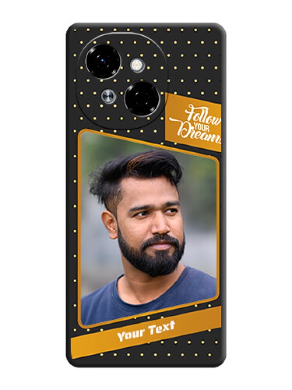 Custom Follow Your Dreams with White Dots On Space Black Custom Soft Matte Mobile Back Cover - Spark Go 1