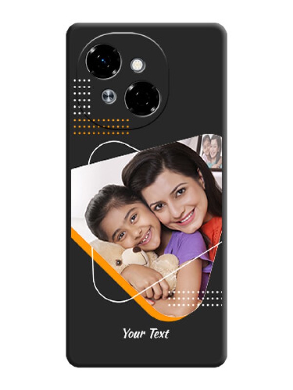 Custom Yellow Triangle on Photo On Space Black Custom Soft Matte Mobile Back Cover - Spark Go 1