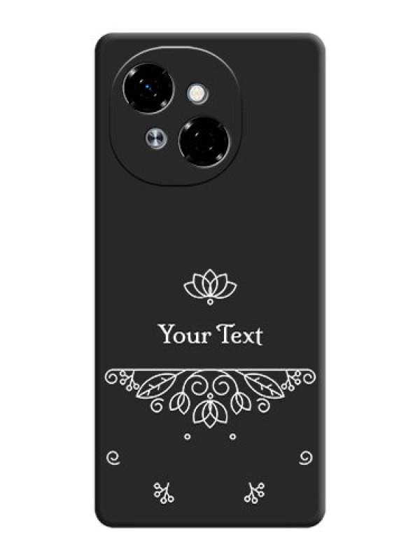 Custom Lotus Garden Custom Text On Space Black Custom Soft Matte Mobile Back Cover - Spark Go 1