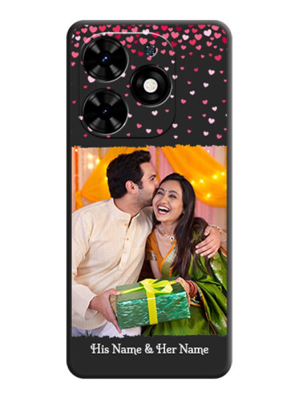Custom Fall in Love with Your Partner - Photo on Space Black Soft Matte Phone Cover - Tecno Spark Go 2024