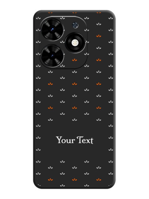 Custom Simple Pattern With Custom Text On Space Black Personalized Soft Matte Phone Covers - Tecno Spark Go 2024