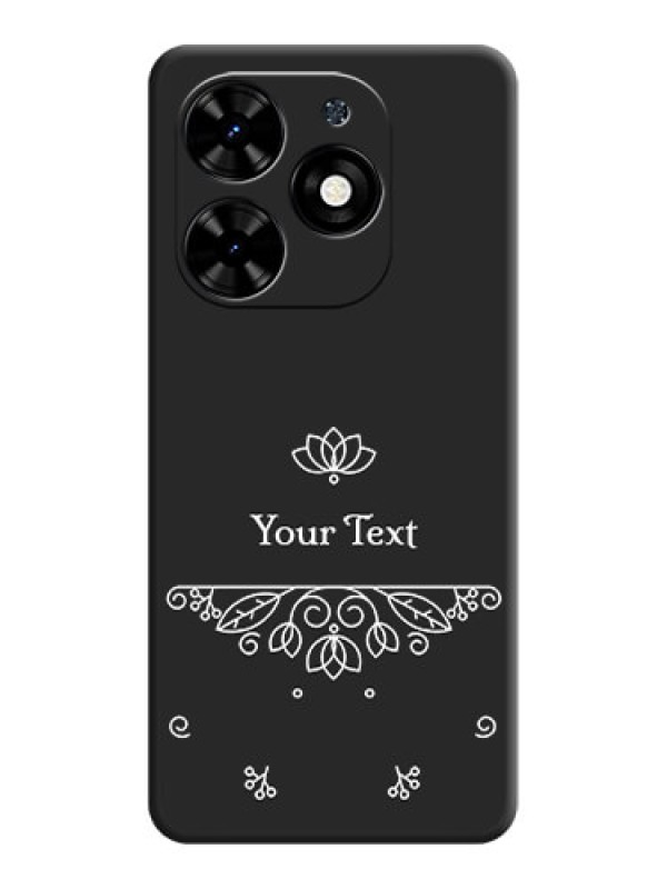 Custom Lotus Garden Custom Text On Space Black Personalized Soft Matte Phone Covers - Tecno Spark Go 2024