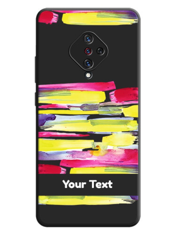 Custom Brush Coloured on Space Black Personalized Soft Matte Phone Covers - Vivo S1 Pro