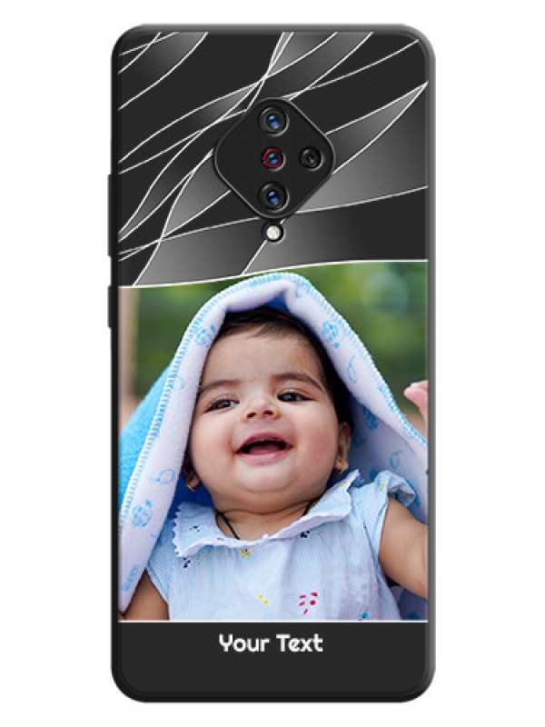 Custom Mixed Wave Lines - Photo on Space Black Soft Matte Mobile Cover - Vivo S1 Pro