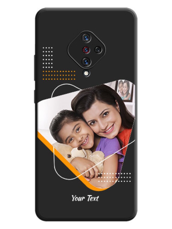 Custom Yellow Triangle - Photo on Space Black Soft Matte Phone Cover - Vivo S1 Pro