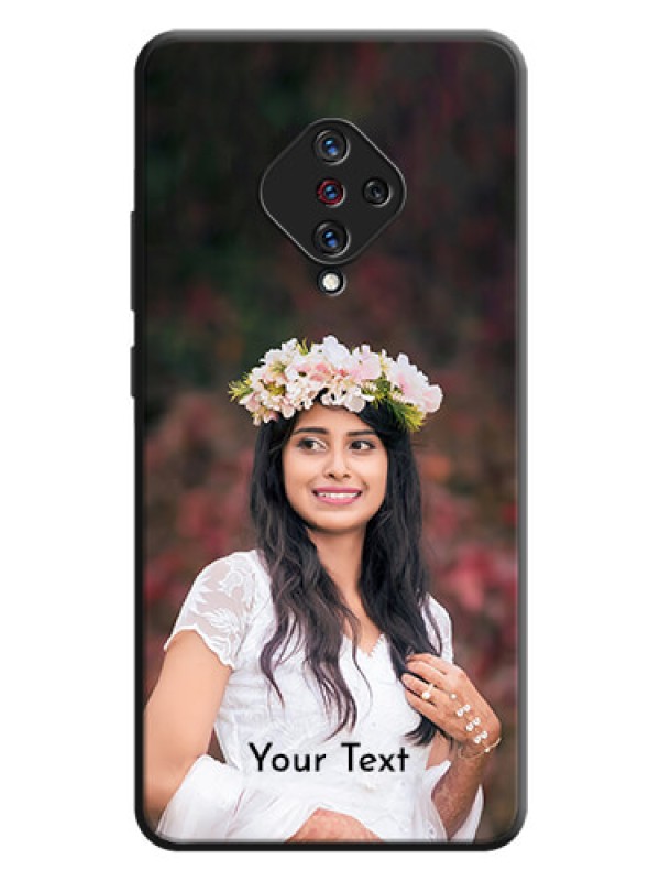 Custom Full Single Pic Upload With Text On Space Black Personalized Soft Matte Phone Covers -Vivo S1 Pro