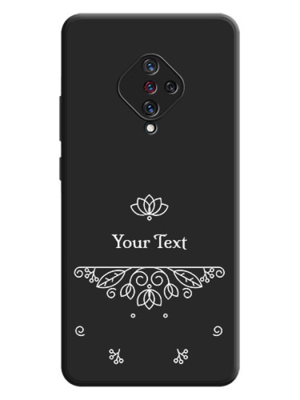 Custom Lotus Garden Custom Text On Space Black Personalized Soft Matte Phone Covers -Vivo S1 Pro