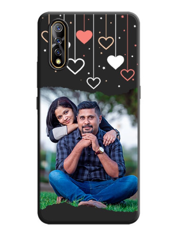 Custom Love Hangings with Splash Wave Picture on Space Black Custom Soft Matte Phone Back Cover - Vivo S1