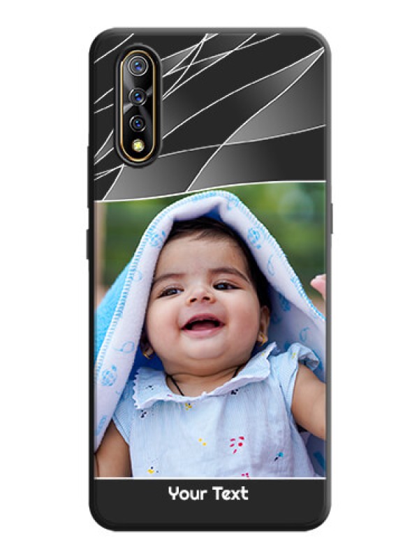 Custom Mixed Wave Lines - Photo on Space Black Soft Matte Mobile Cover - Vivo S1