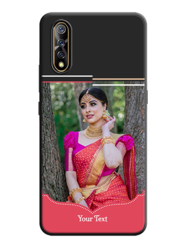 Custom Classic Plain Design with Name - Photo on Space Black Soft Matte Phone Cover - Vivo S1