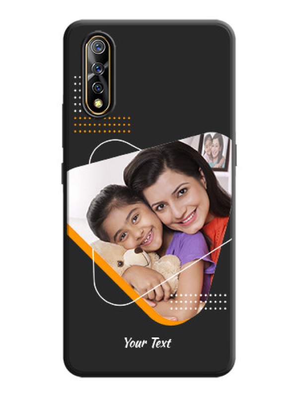 Custom Yellow Triangle - Photo on Space Black Soft Matte Phone Cover - Vivo S1