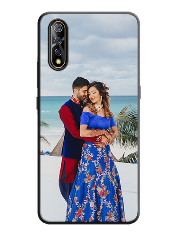 Custom Full Single Pic Upload On Space Black Personalized Soft Matte Phone Covers -Vivo S1