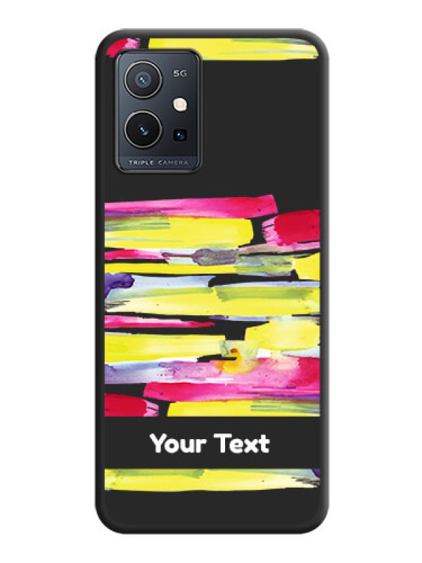 Custom Brush Coloured on Space Black Personalized Soft Matte Phone Covers - Vivo T1 5G