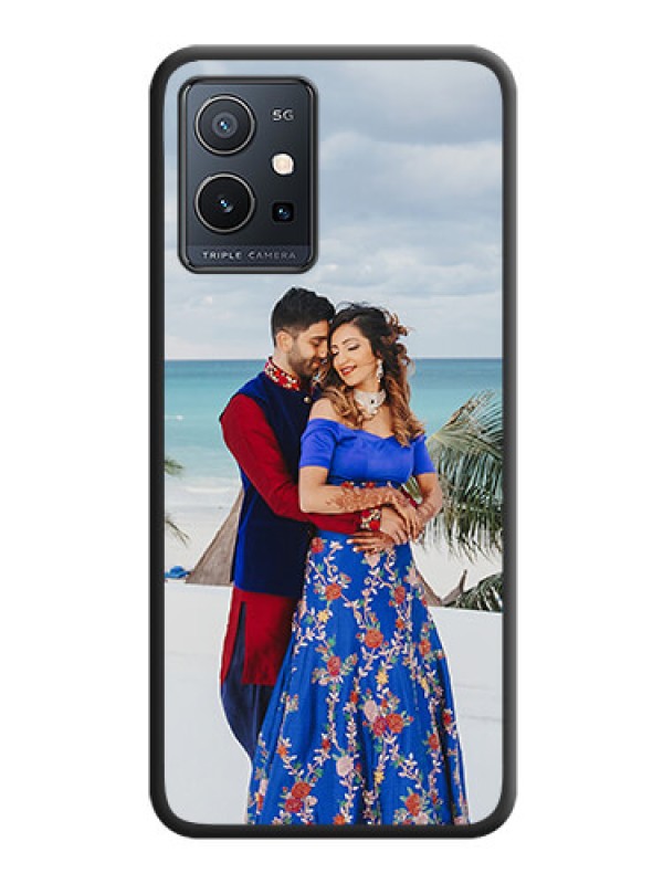 Custom Full Single Pic Upload On Space Black Personalized Soft Matte Phone Covers -Vivo T1 5G