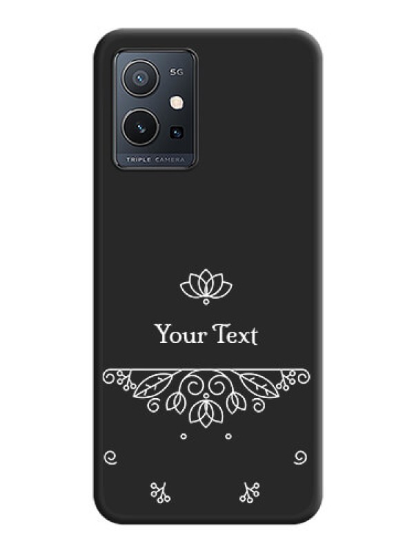 Custom Lotus Garden Custom Text On Space Black Personalized Soft Matte Phone Covers -Vivo T1 5G