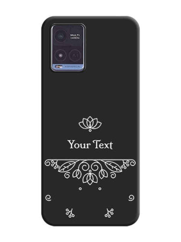 Custom Lotus Garden Custom Text On Space Black Personalized Soft Matte Phone Covers -Vivo T1X