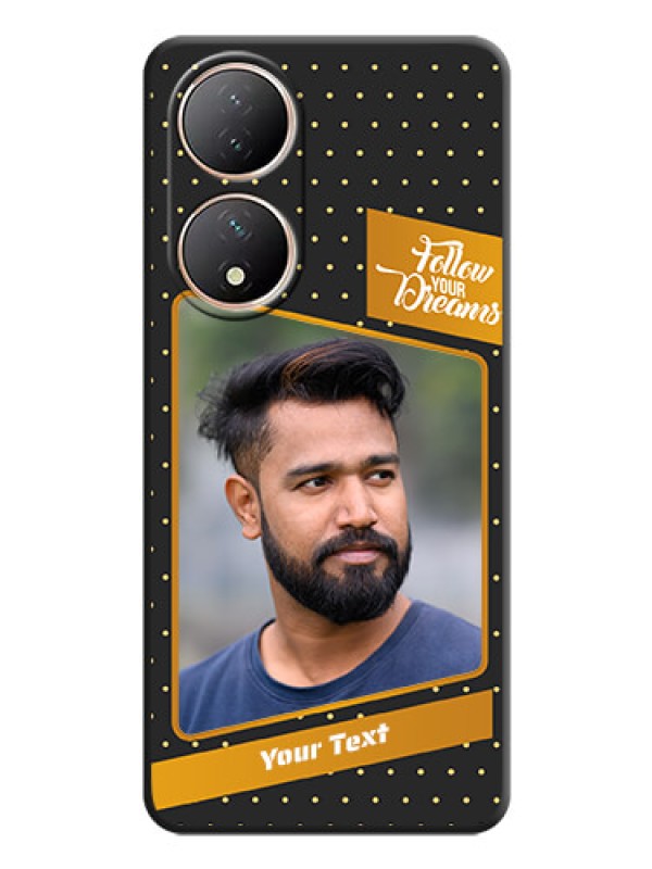 Custom Follow Your Dreams with White Dots on Space Black Custom Soft Matte Phone Cases - Vivo T2 5G