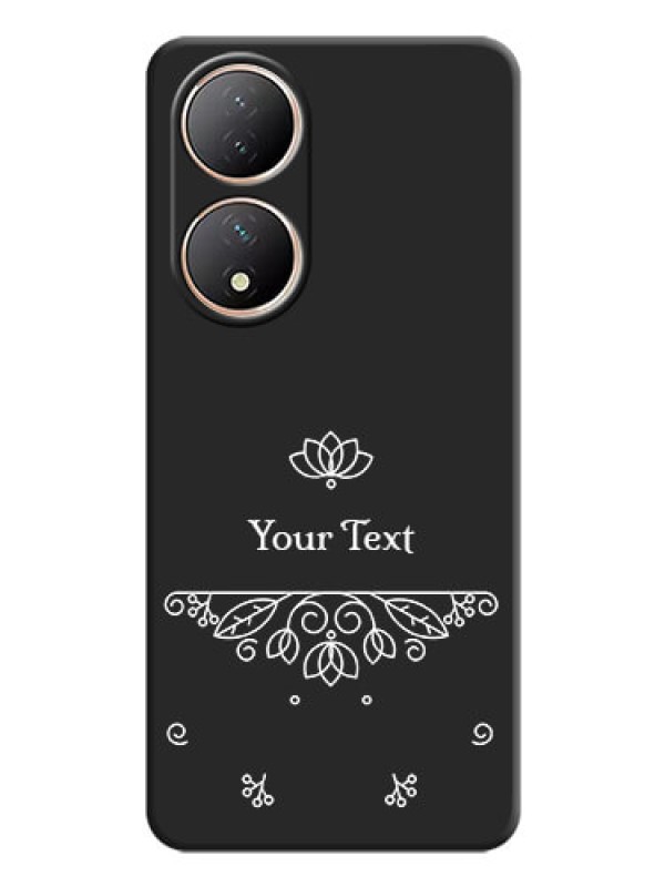 Custom Lotus Garden Custom Text On Space Black Personalized Soft Matte Phone Covers -Vivo T2 5G