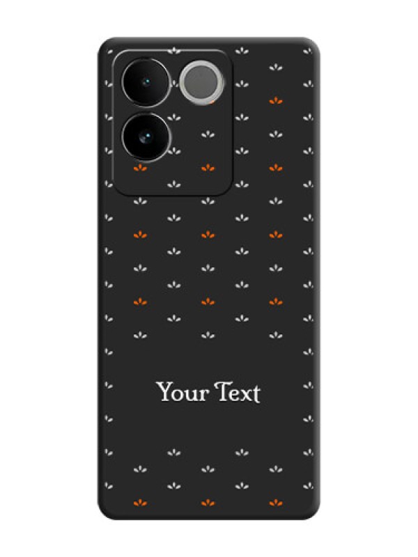 Custom Simple Pattern With Custom Text On Space Black Custom Soft Matte Mobile Back Cover - Vivo T2 Pro 5G