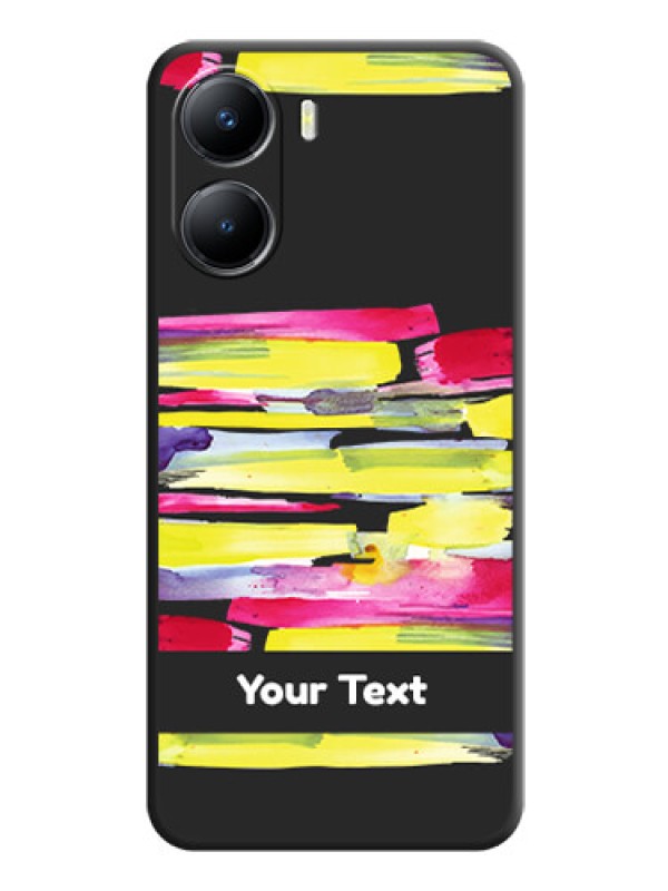 Custom Brush Coloured on Space Black Personalized Soft Matte Phone Covers - Vivo T2x 5G
