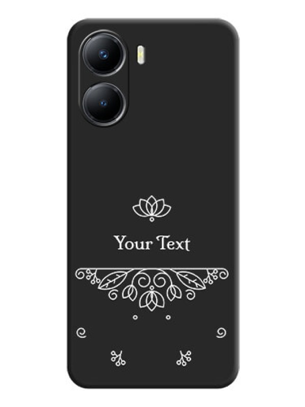 Custom Lotus Garden Custom Text On Space Black Personalized Soft Matte Phone Covers -Vivo T2X 5G
