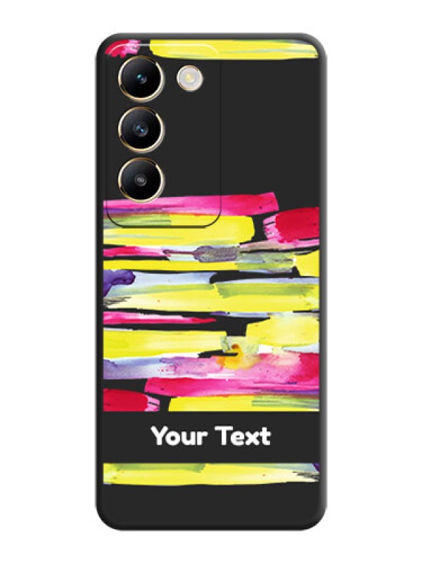 Custom Brush Coloured on Space Black Personalized Soft Matte Phone Covers - Vivo T3 5G