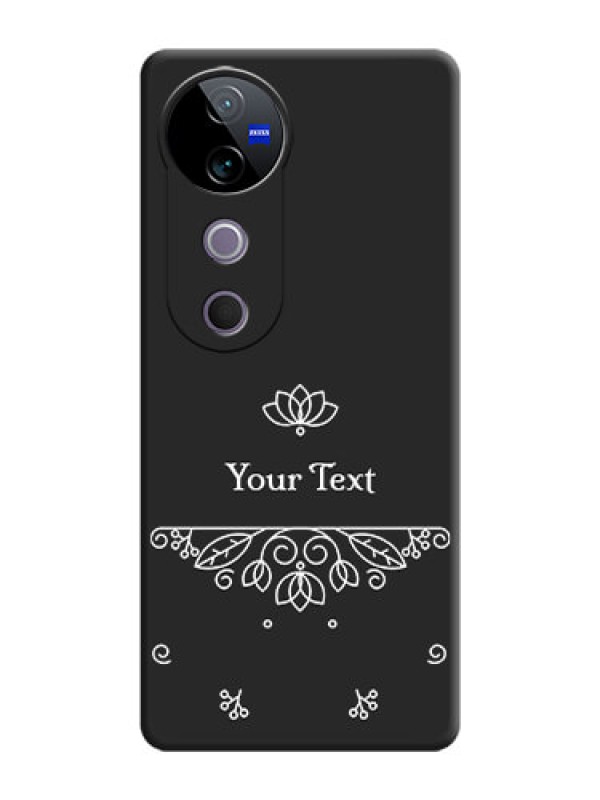 Custom Lotus Garden Custom Text On Space Black Custom Soft Matte Mobile Back Cover - Vivo T3 Ultra