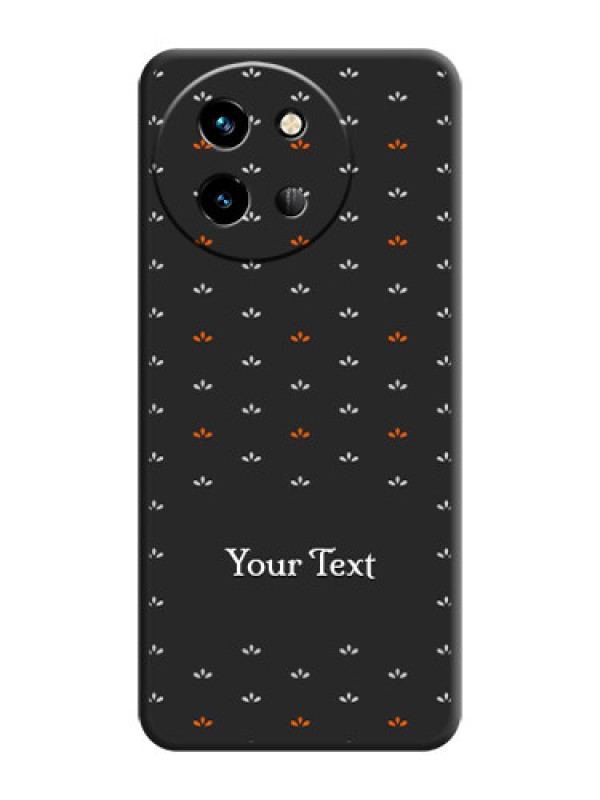 Custom Simple Pattern With Custom Text On Space Black Custom Soft Matte Mobile Back Cover - Vivo T3X 5G