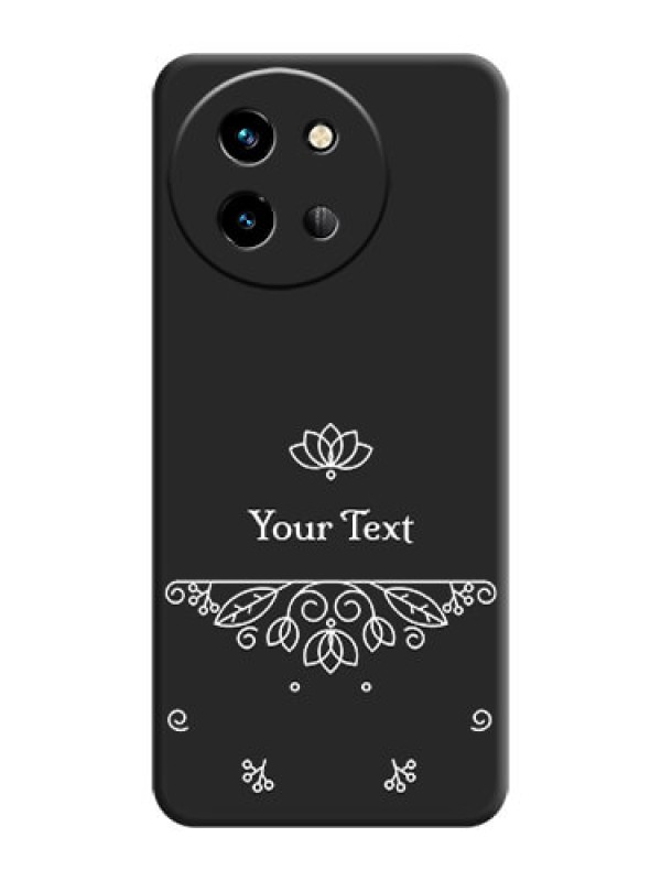 Custom Lotus Garden Custom Text On Space Black Custom Soft Matte Mobile Back Cover - Vivo T3X 5G